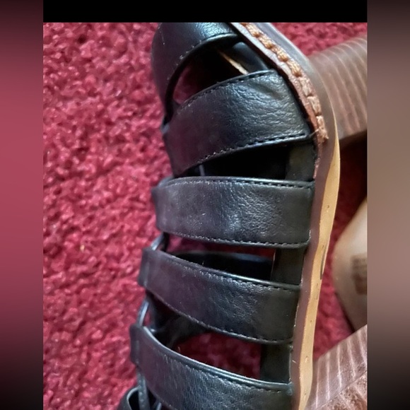 NEW black gianni bini leather sandals - Picture 4 of 7